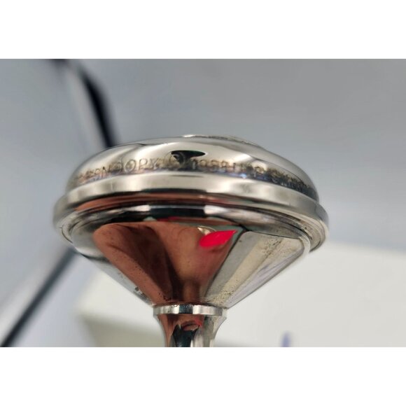 Vintage Godinger Peanuts Snoopy Weight Lifting Silver Plated Baby Rattle No Box - Picture 8 of 11